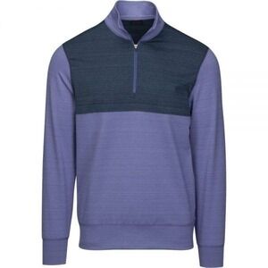 Dunning Golf Men's Purple Gray 1/4 Zip Pullover Athletic Sweatshirt Size